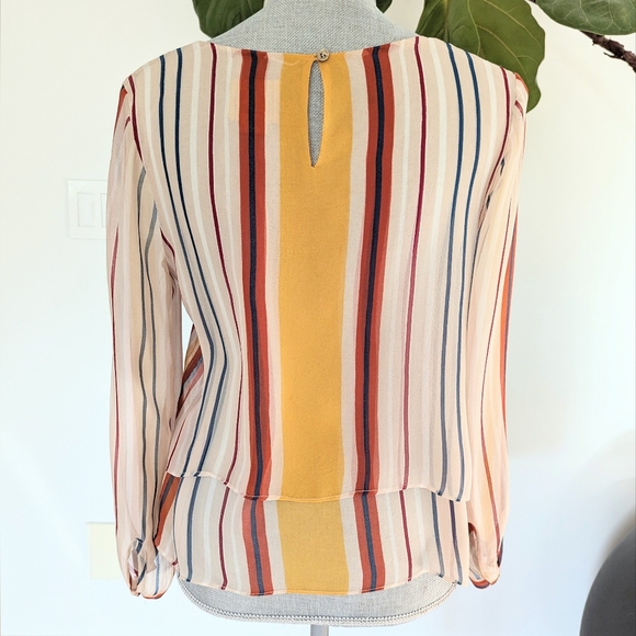 Anthropologie Striped Silk Blouse - Picture 2 of 7